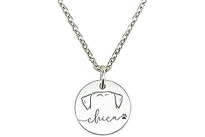 Custom Dog Ears Disc Necklace for Dog Moms