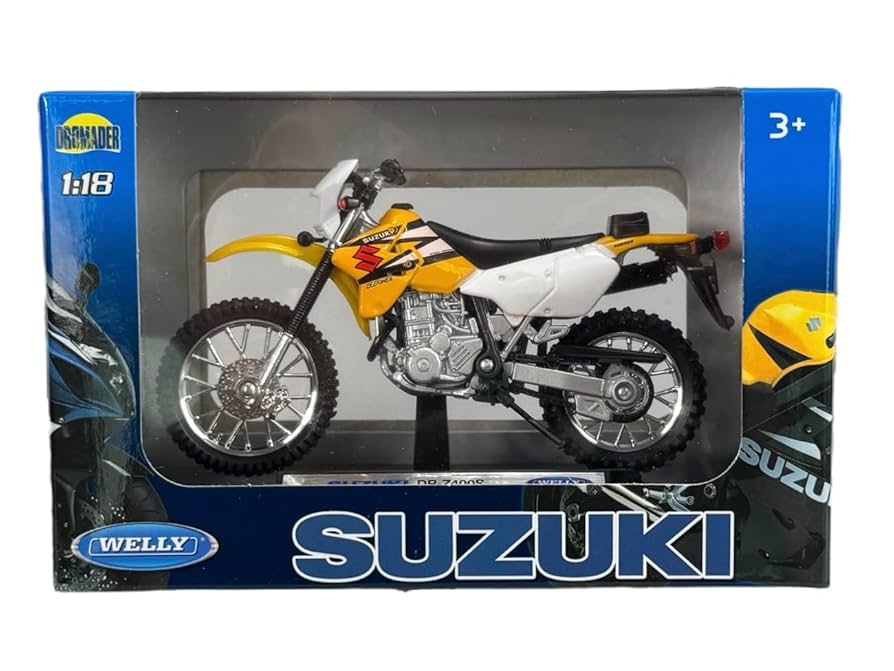 Welly 2000 Suzuki DR-Z 400 S 12802, Gelb, 1:18 Die Cast