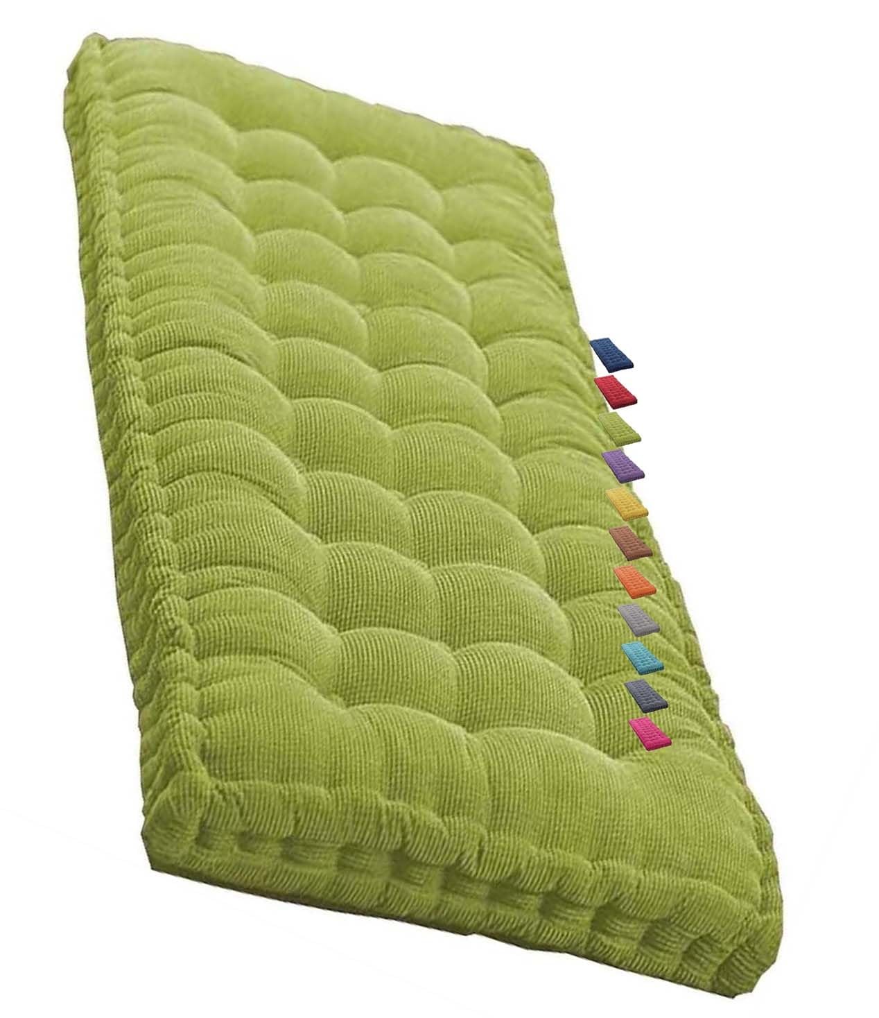 Coussin pour banc de jardin extérieur et intérieur vert 120x40 cm