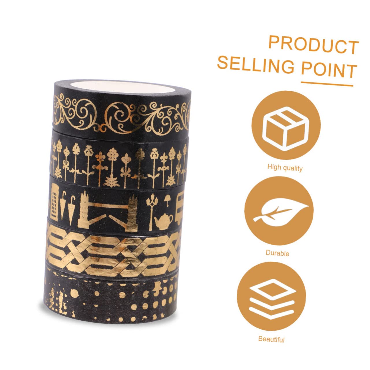 Angoily 3 Sätze Washi Tape Dekoratives Klebeband Für Fotoalben Diy Journals Bastelprojekte Bunte Designs Für Kreative Mädchen Und 5 Rollen * 3