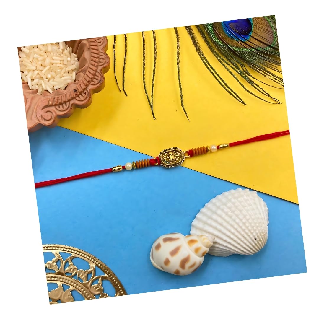 JAICRAFTPUR Elegant Shiv Ji Rakhi for Bhaiya and Bhabhi ll Siblings|on this Raksha Bandhan Celebration II Rakhi combo Set of Roli Chawal, Fridge Magnet, Greeting Card (J24PRG1241) (B0D9D6VZ3B) Amazon Price History, Amazon Price Tracker