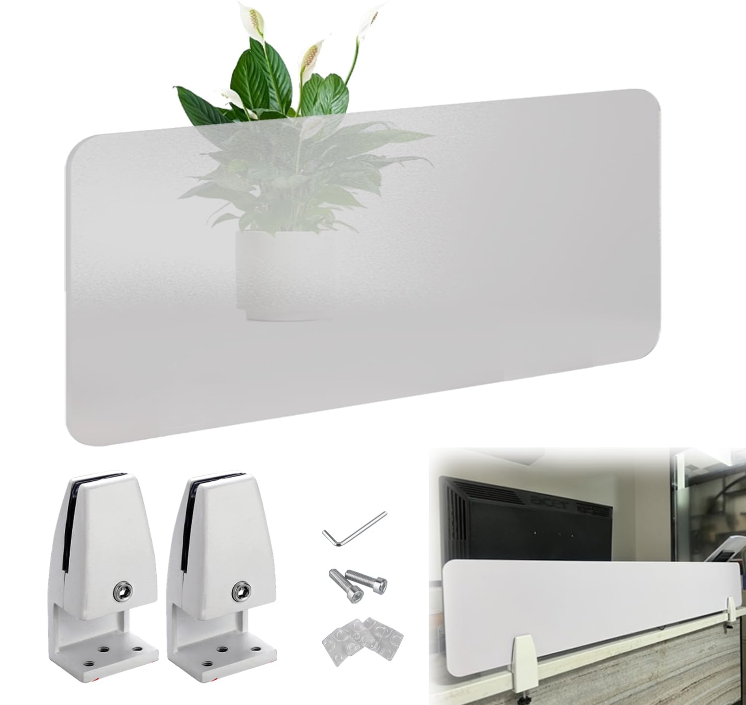 コロナ 対策グッズ 4人用 クロスパーテーションスタンド アクリル板