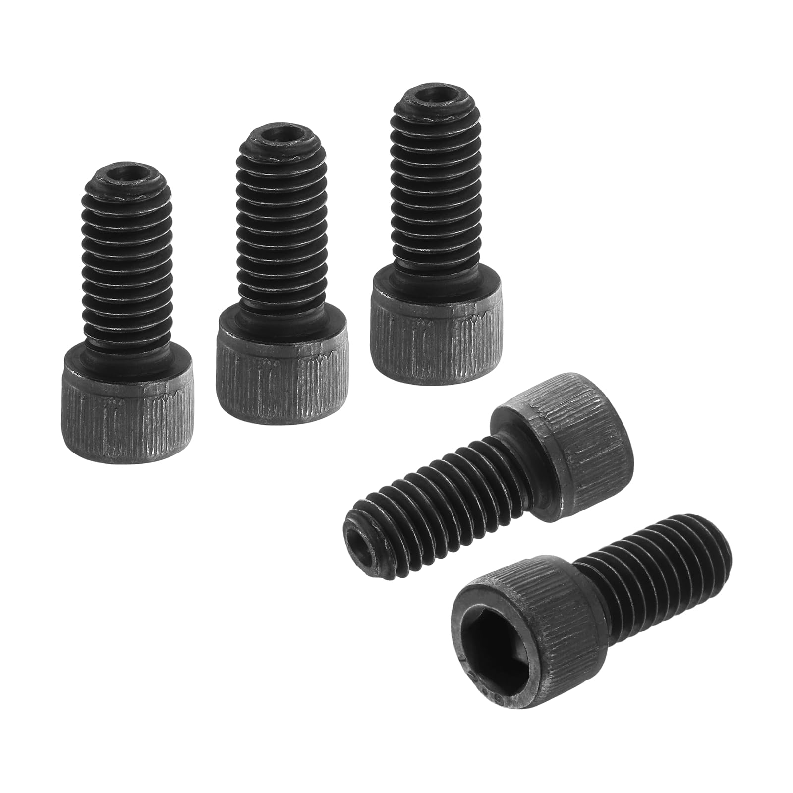 PATIKIL 3/8"-16 x 3/4 Socket Head Cap Screws Bolts, 20Pcs Carbon Steel Hex Head Metric Screws for Door Road Bicycle Mountain Bike Auto Ship Communication Equipment, Black