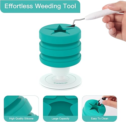 Miniatura 6 de Welebar Colector de desechos de vinilo para deshierbe de silicona, herramienta plegable para manualidades HTV adhesivo de papel de vinilo