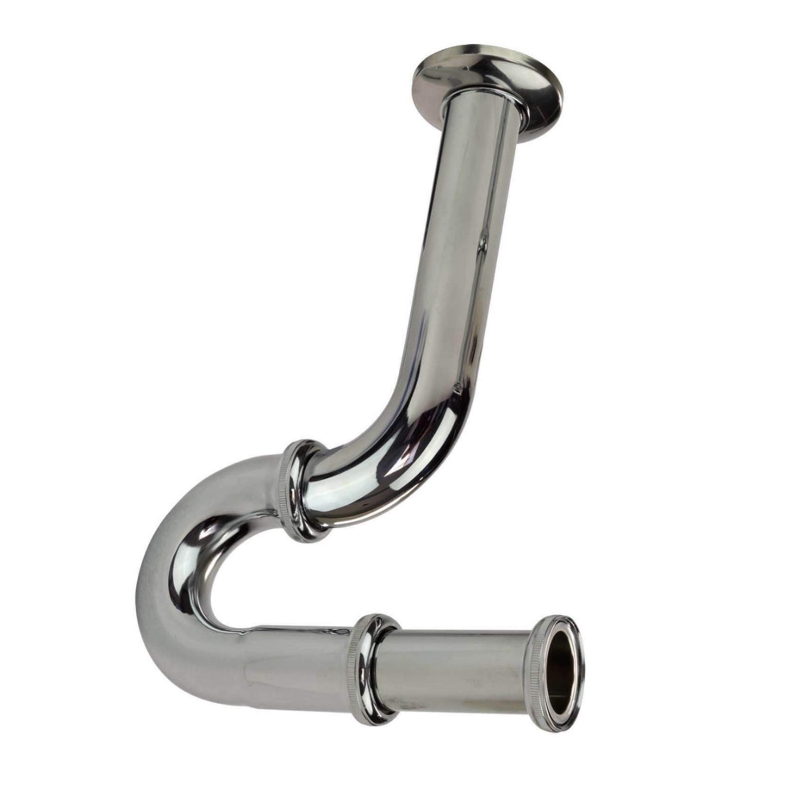Fregadero Tubo de Drenaje sifón de Acero Inoxidable Cromado baño Cocina Lavabo sifón Desodorante tubería de Agua Drenaje Exquisito