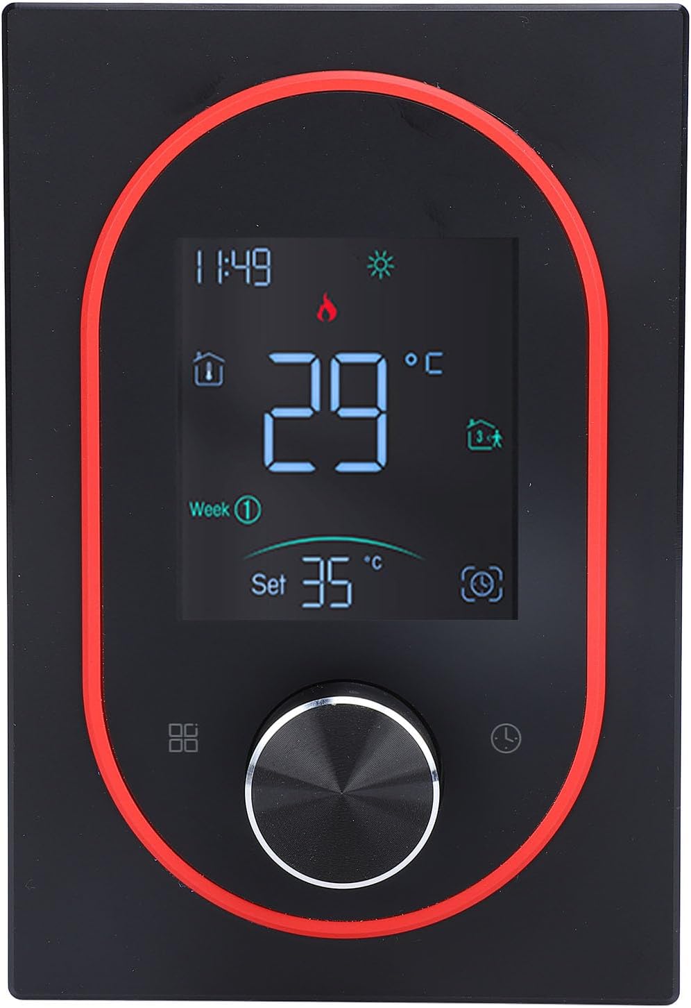 Smart Color Thermostat APP Programmable Touchscreen Knob Control Temperature AC Convenient and Energy Saving for Home Office Hotel Farm (Regular)