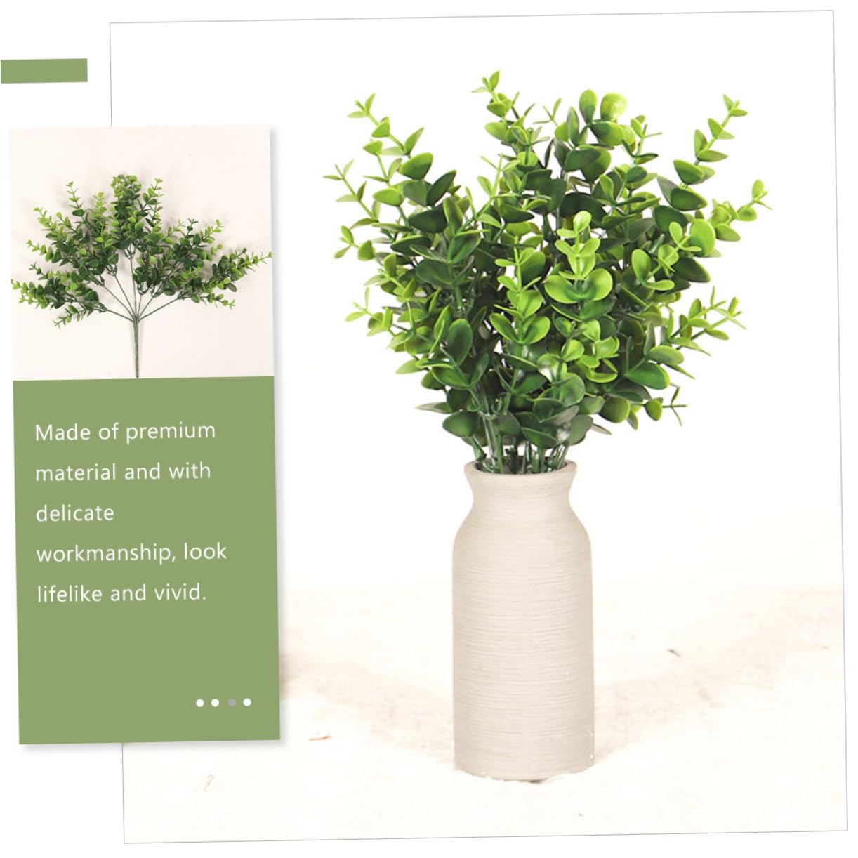 ABOOFAN 5 Sets Künstliche Eukalyptus-stängel Box Eukalyptuszweige Für Blumenarrangements Feiertags-mittelstück 2 Stück * 5