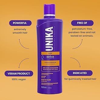 AGILISE – Unika Ojon Home Care Conditioner – Brazilian Keratin Treatment for Chemically Treated Hair – Silky, Smooth & Frizz Free Hair – Sulfate Free, Paraben Free – OJON OIL, VEGAN – 16.9oz/500ml