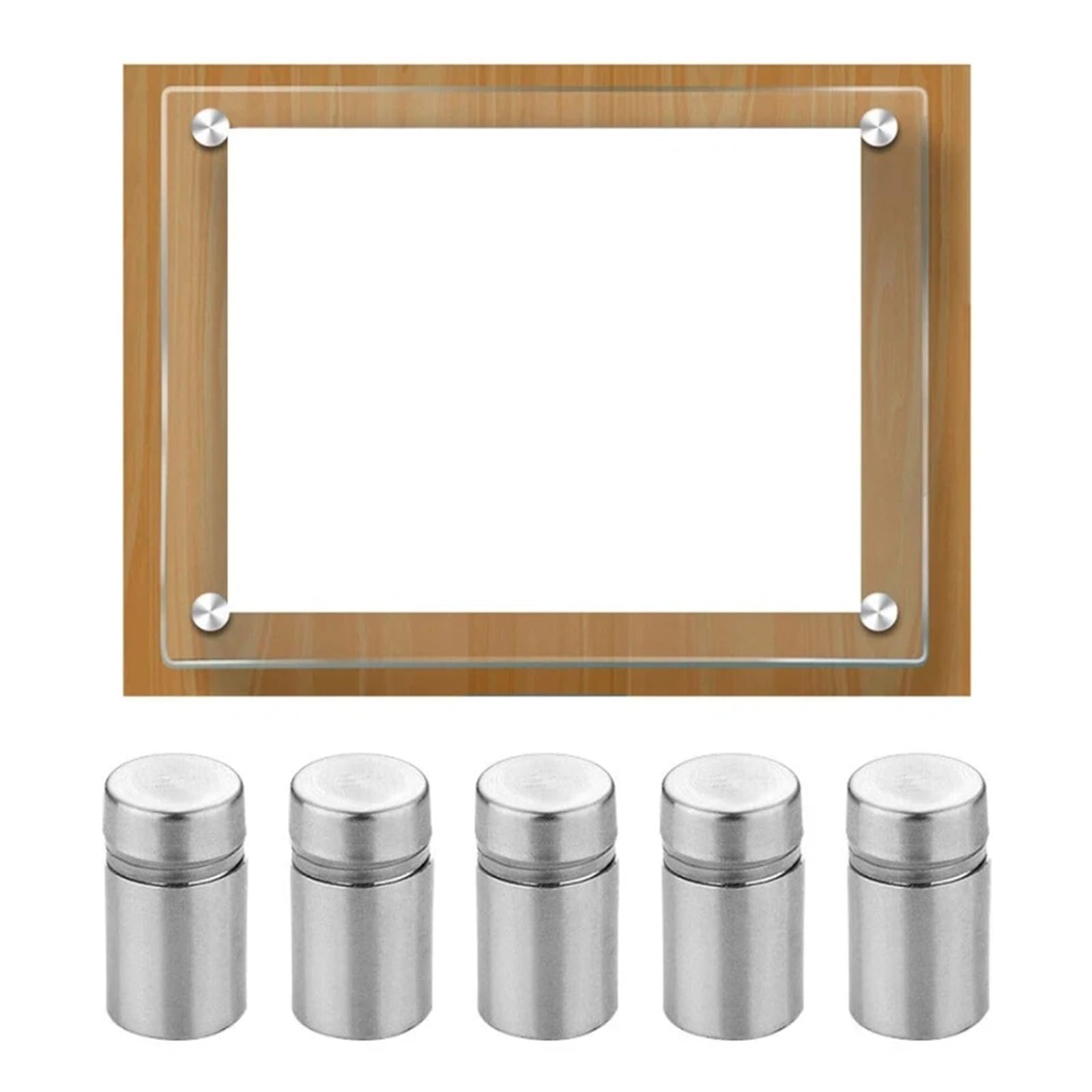 Soportes de aluminio, Tornillos y fijaciones de separación vidrio acero inoxidable 12/16/19 mm 20-60 Paquete 10-50 piezas(19x40mm,30 PCS)