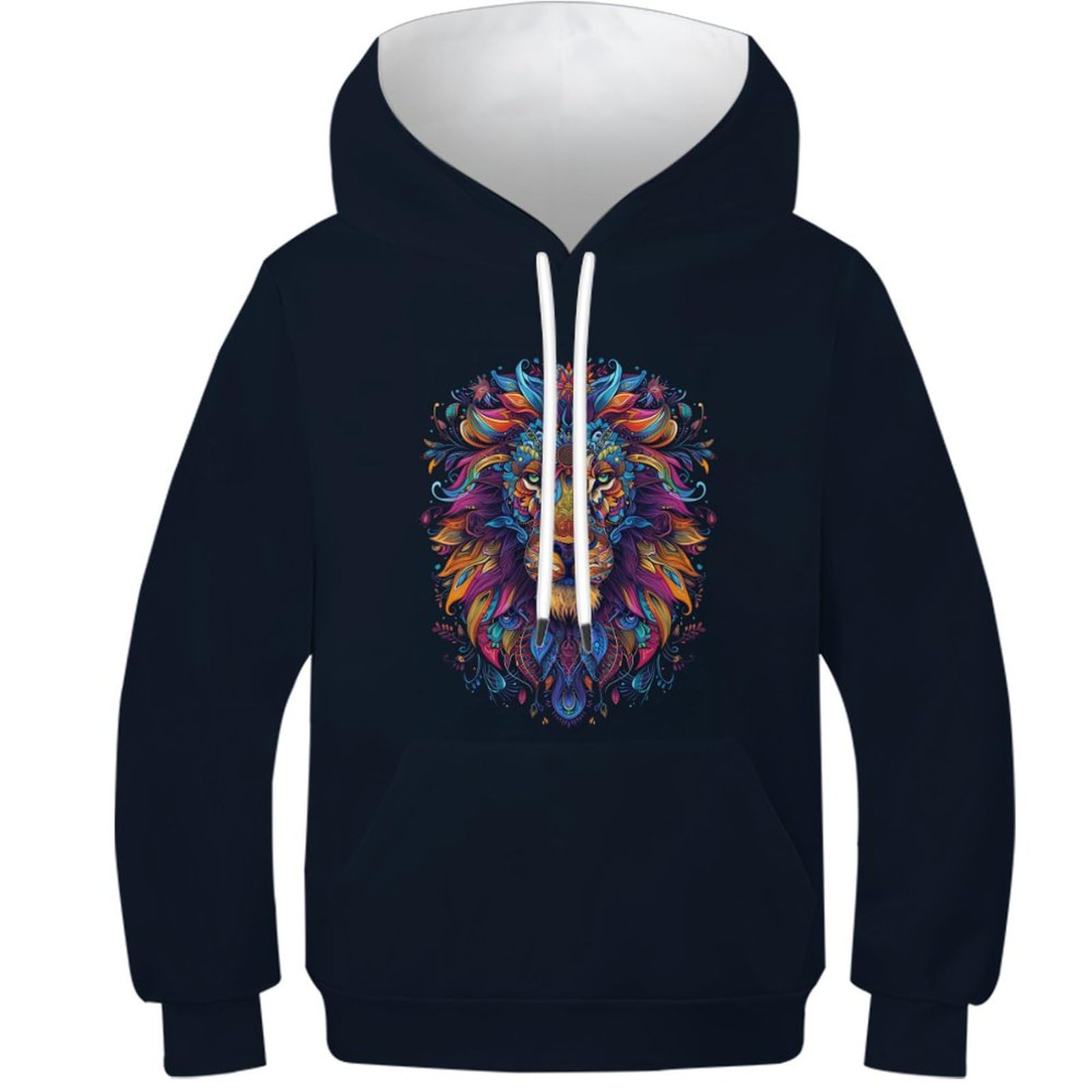 Pullover à capuche animaux mignons impression 3D : cadeau idéal ado 6-16 ans - 8