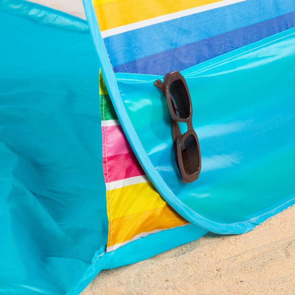 AKTIVE Tenda da spiaggia, Pop up, 140x160x110 cm, 2 persone, Protezione UV50, Zanzariera posteriore, Colonna d'acqua 200 mm, Poliestere, Borsa di trasporto, Tende pieghevoli (62378)