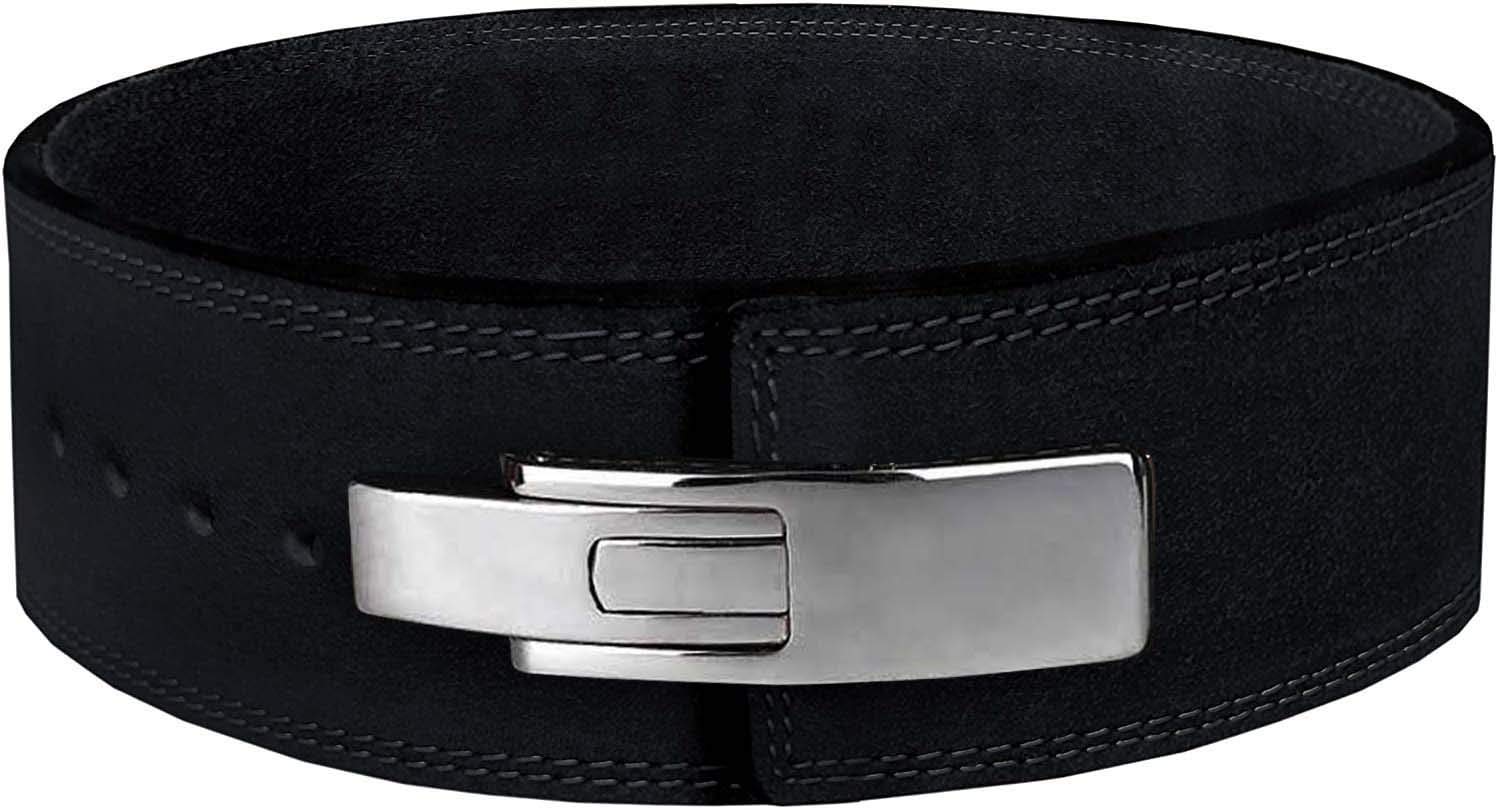 Just Fitee Cintura per Sollevamento Pesi Powerlifting, Fitness,Bodybuilding, Deadlifting Lever Belt Gym Training Cintura con Fibbia a Leva Colori Unici per Uomo e Donna S-XXL