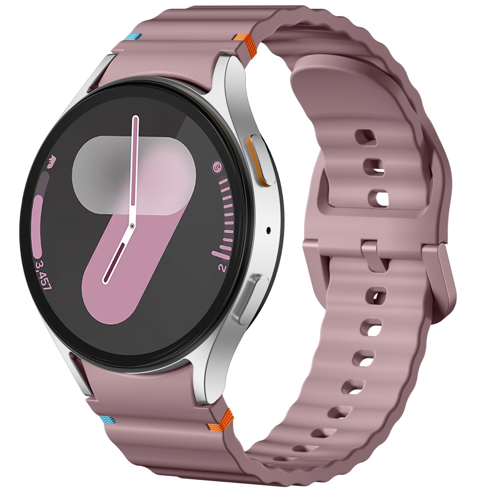 Dirrelo Pasek sportowy do Samsung Galaxy Watch 7, 6, 5, 4, FE 40 mm, 44 mm, Galaxy Watch 5 Pro 6 Classic 47 mm, 43 mm, miękki silikon, dla kobiet i mężczyzn, Universal, Silikon