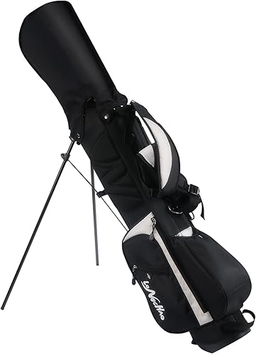 Golf Bag,4 Way Golf Bag Stand with Backpack Shoulder,6 Pockets Ping Golf Club Bag, 2 Bags in 1 for Women