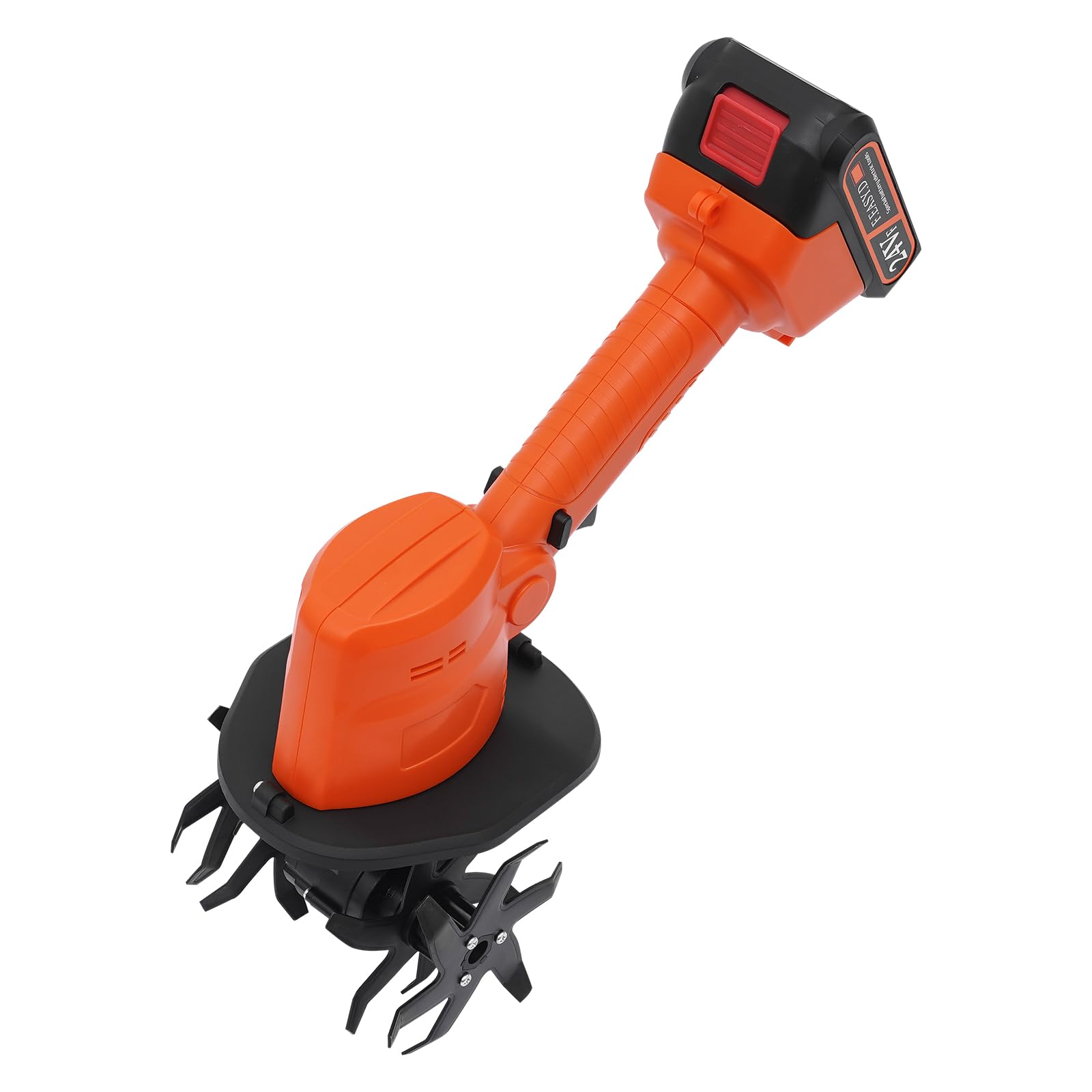 Akku Bodenhacke 21 V Tragbar Hand Gartenfräse mit 10cm Frästiefe und 10cm Fräsbreite, 235 U/min Kompakt Motorhacke Ackerfräse Kultivator für Rasen, Gewächshaus