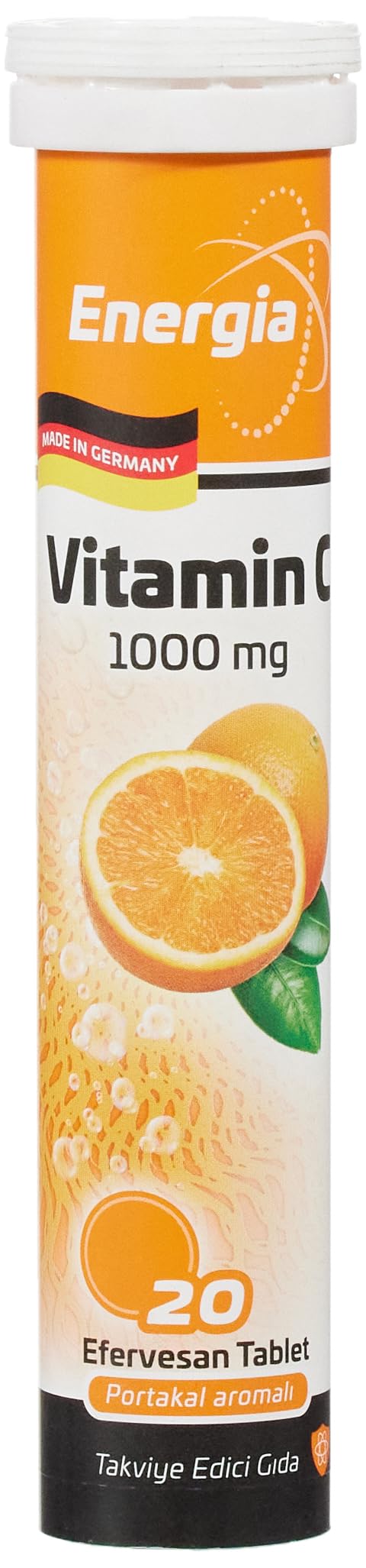 Energia Vitamin C 1000mg 20 Effervescent Tablet Ve Takviye Edici Gıda C Vitamini