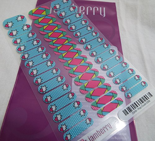 Jamberry Pop Crush 0316 23A9 Junior Nail Wrap (Full Sheet)