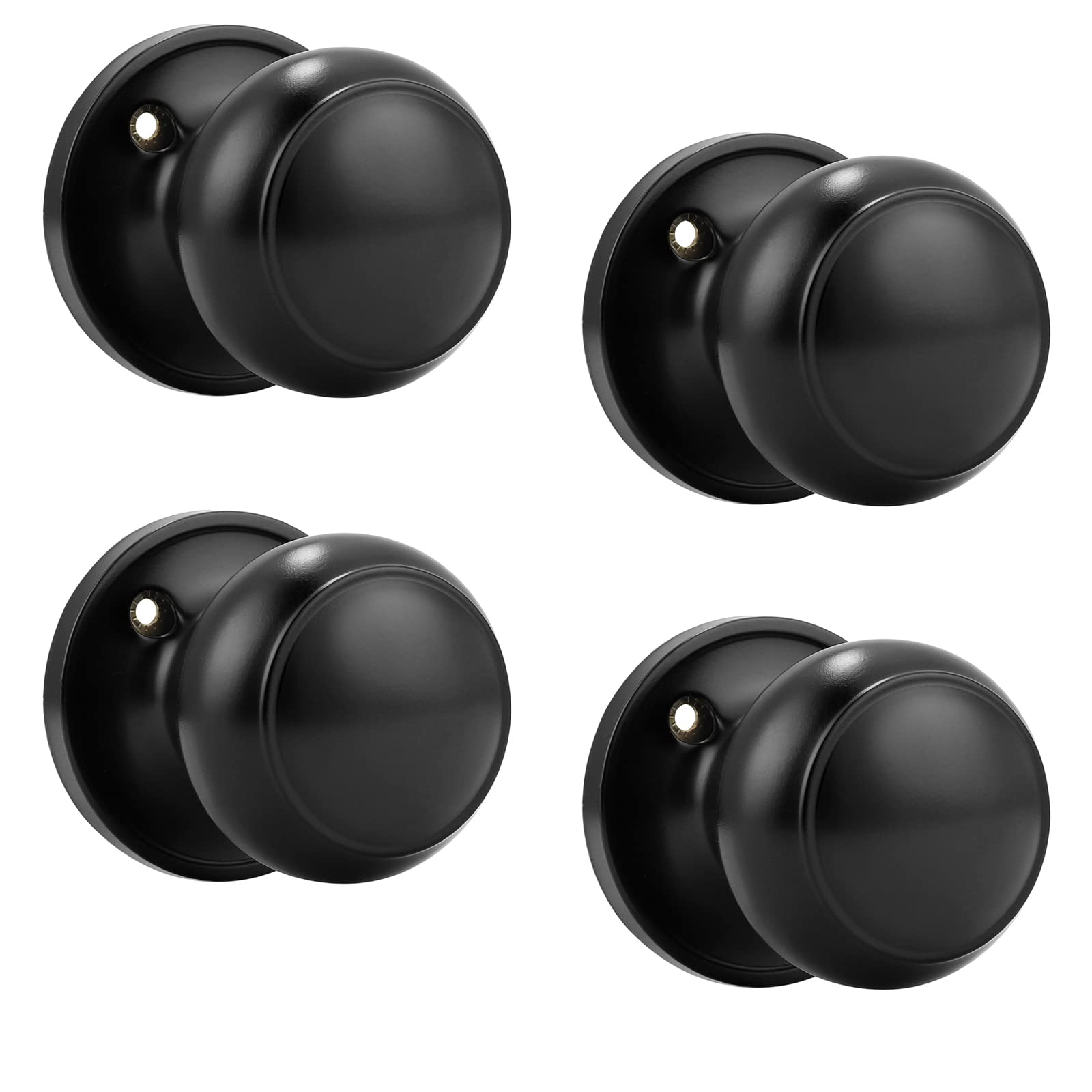 Probrico Black Dummy Door Knobs - 4 Pack -1