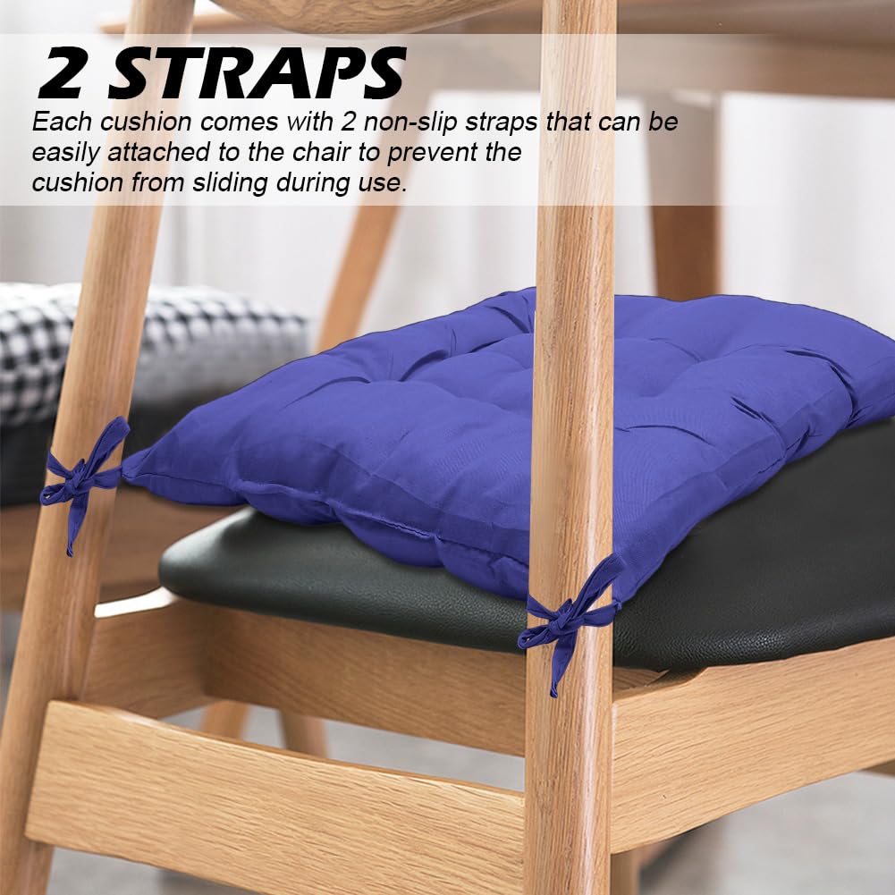 widesmile Stoelkussens voor eetkamerstoelen, set van 6 stuks