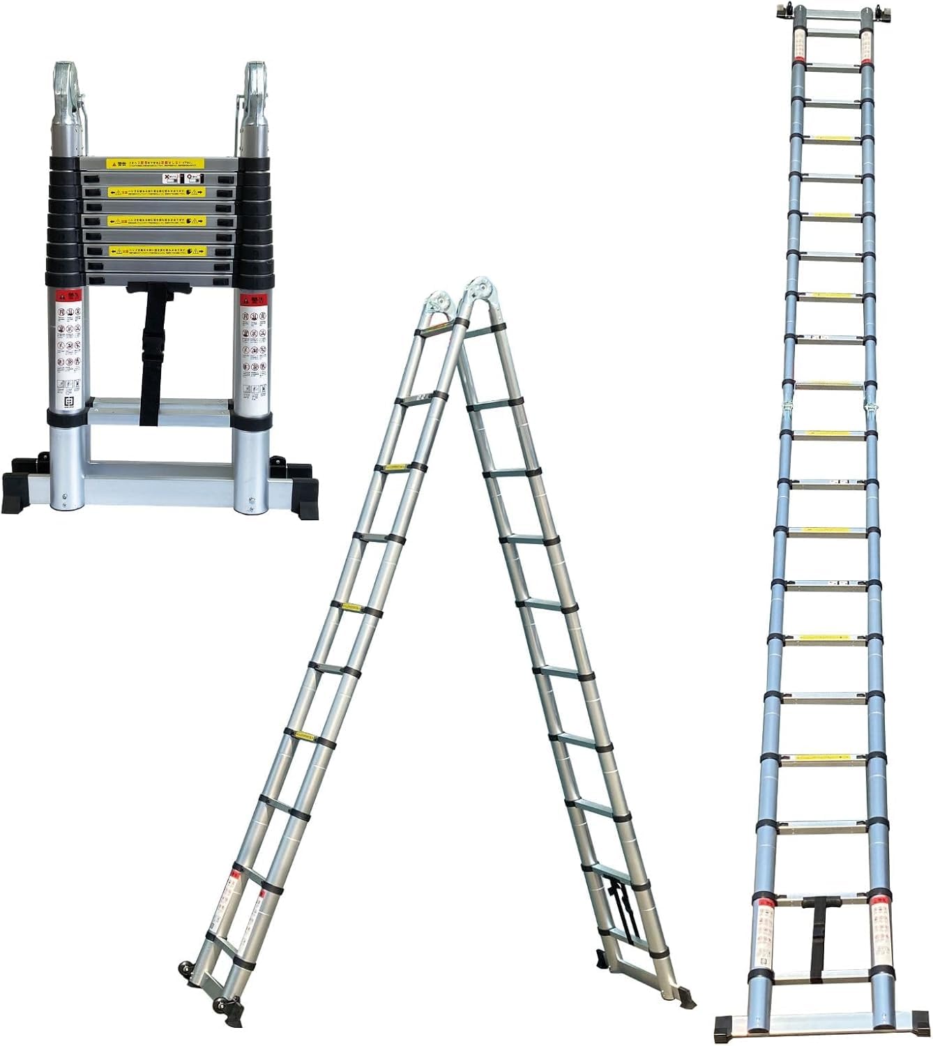 ONE STEP  アルミ合金製伸縮式ハシゴ Amazon.co.jp: 【日本企業】【脚立 兼 はしご】 ONE STEP 伸縮脚立