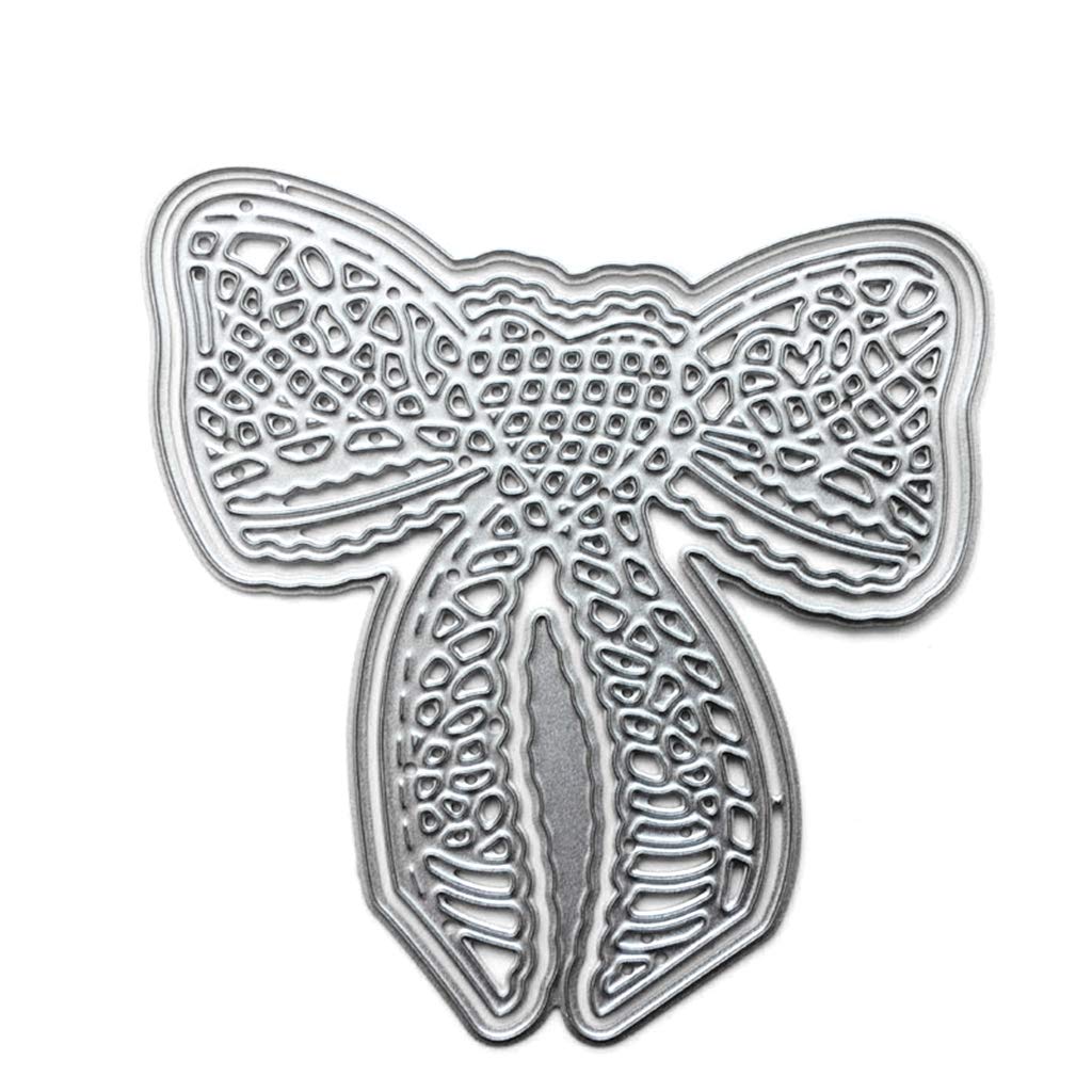 KANXINER Die Cuts Scrapbooking Supplies Kit, Scrapbooking Embossing Die Cutting Machine- Vintage Double Bow, Metal Dies for Paper Crafting & Card Making DIY, 2.87x2.99in