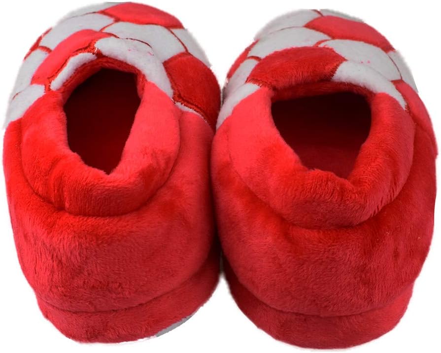 Little Kids Big Boys Warm Slippers with Soft Memory Foam Slip-on Indoor Football Slippers - Image 6