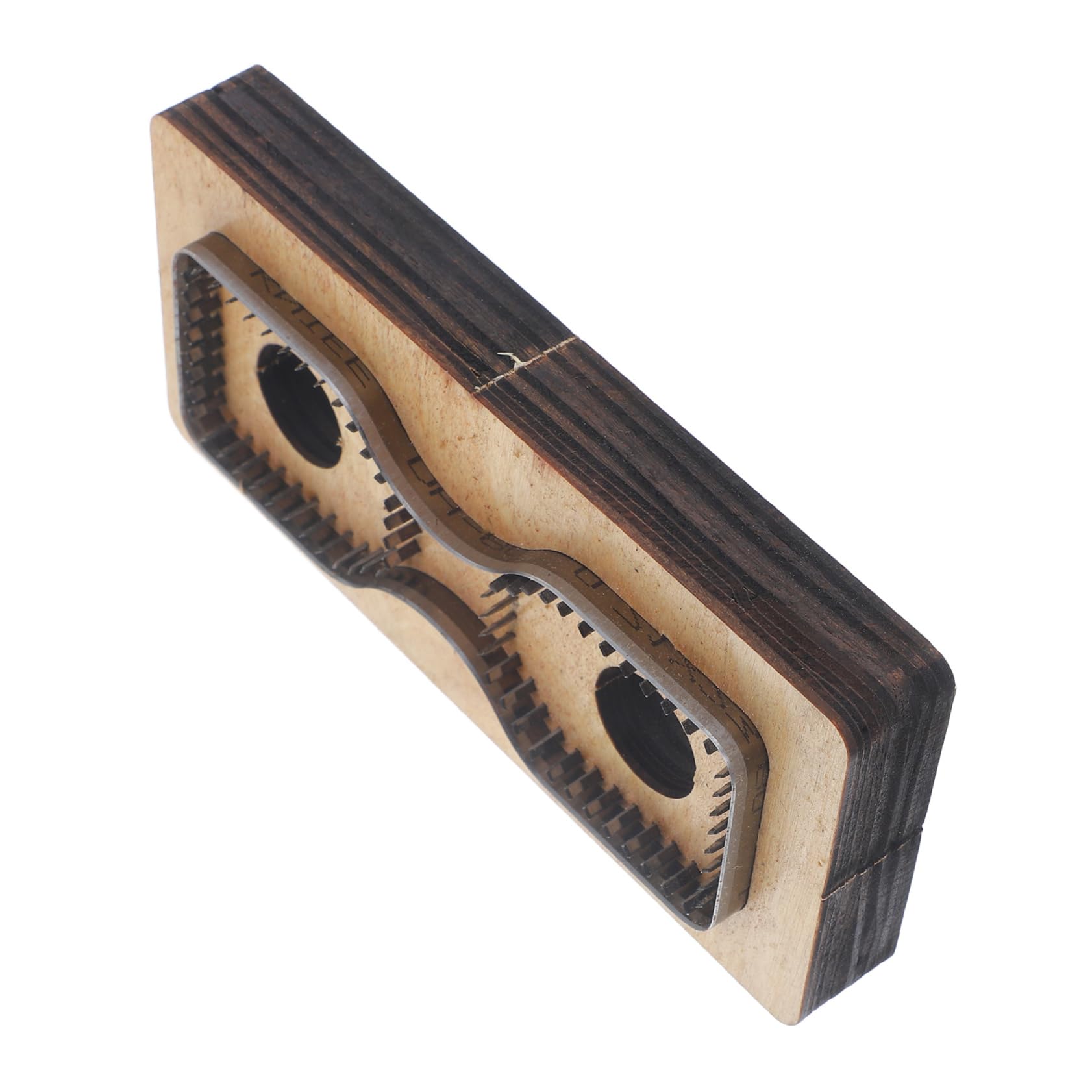 VILLCASE 4 Piezas Cortador De Tiras De Cuero Cortar Platos Etiqueta Plantilla Decoración Equipo Troquel De Corte De Cabeza De Correa Troquelado Borde Moldes Sintió Banda Círculo Madera
