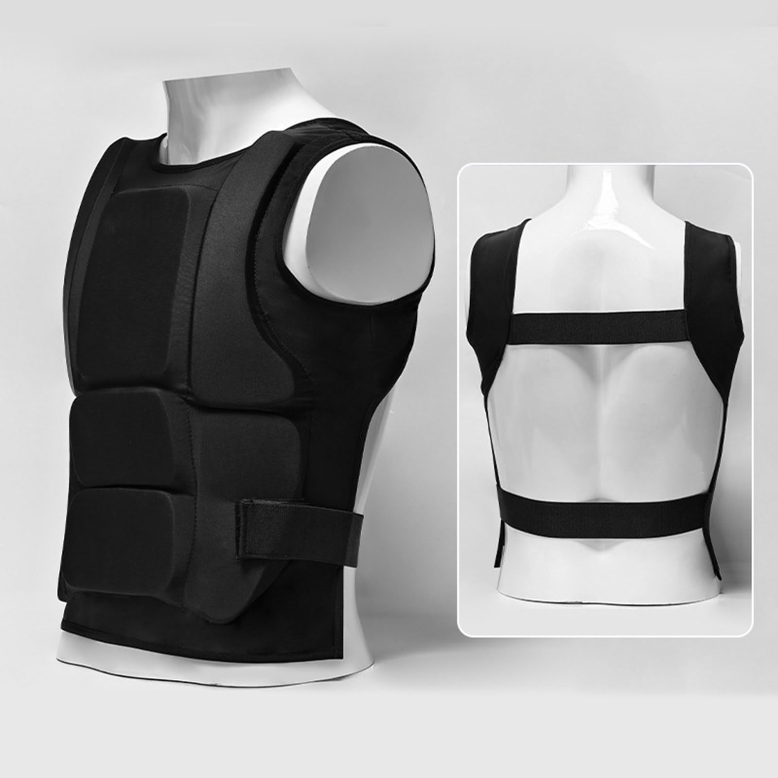 2. Stoßdämpfende Karate Weste Mit Herausnehmbaren Schaumstoffeinlagen Verstellbarer Gürtel Und Belüftetes Design Für Kampfsportübungen Verstellbare Träger Brustschutz