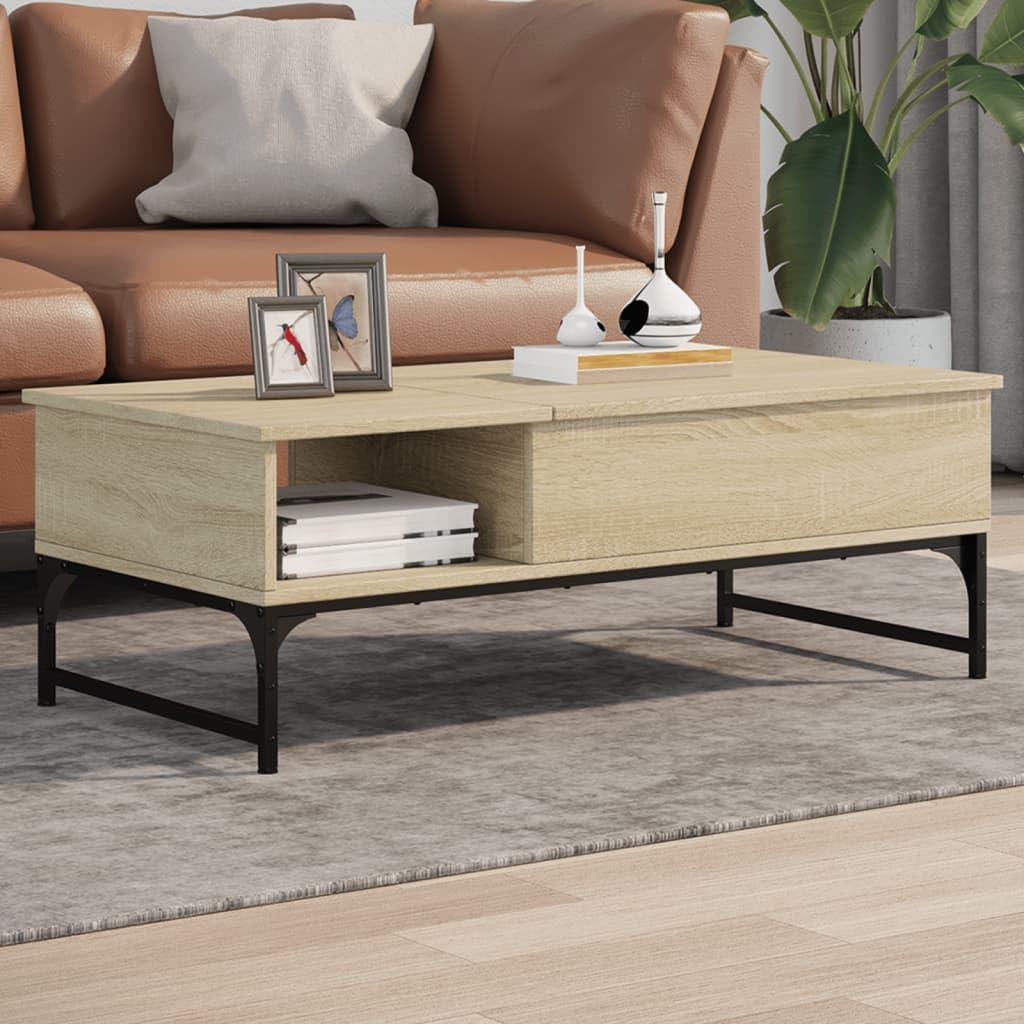 Zwarte salontafel 90x44,5x45 cm Technisch hout