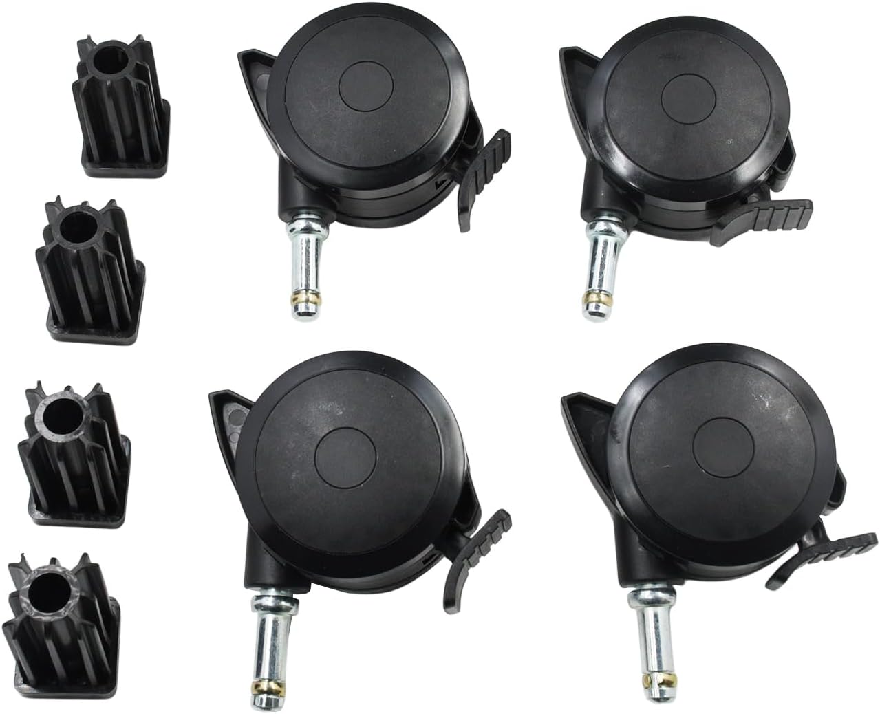 4 Pack 70360 Locking Caster with Insert for Weber Genesis Series 2007–2011 (E310 E320 S310 S320), Summit Series 2007-2011 (400 & 600 Series), Spirit Series 2009-2012 Grill Replacement Caster Wheels