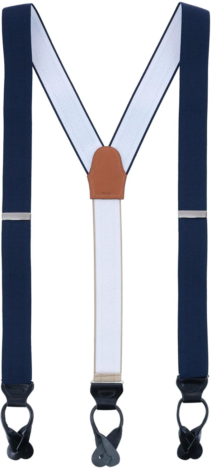 Trafalgar Big and Tall Classic Stretch Button End Braces