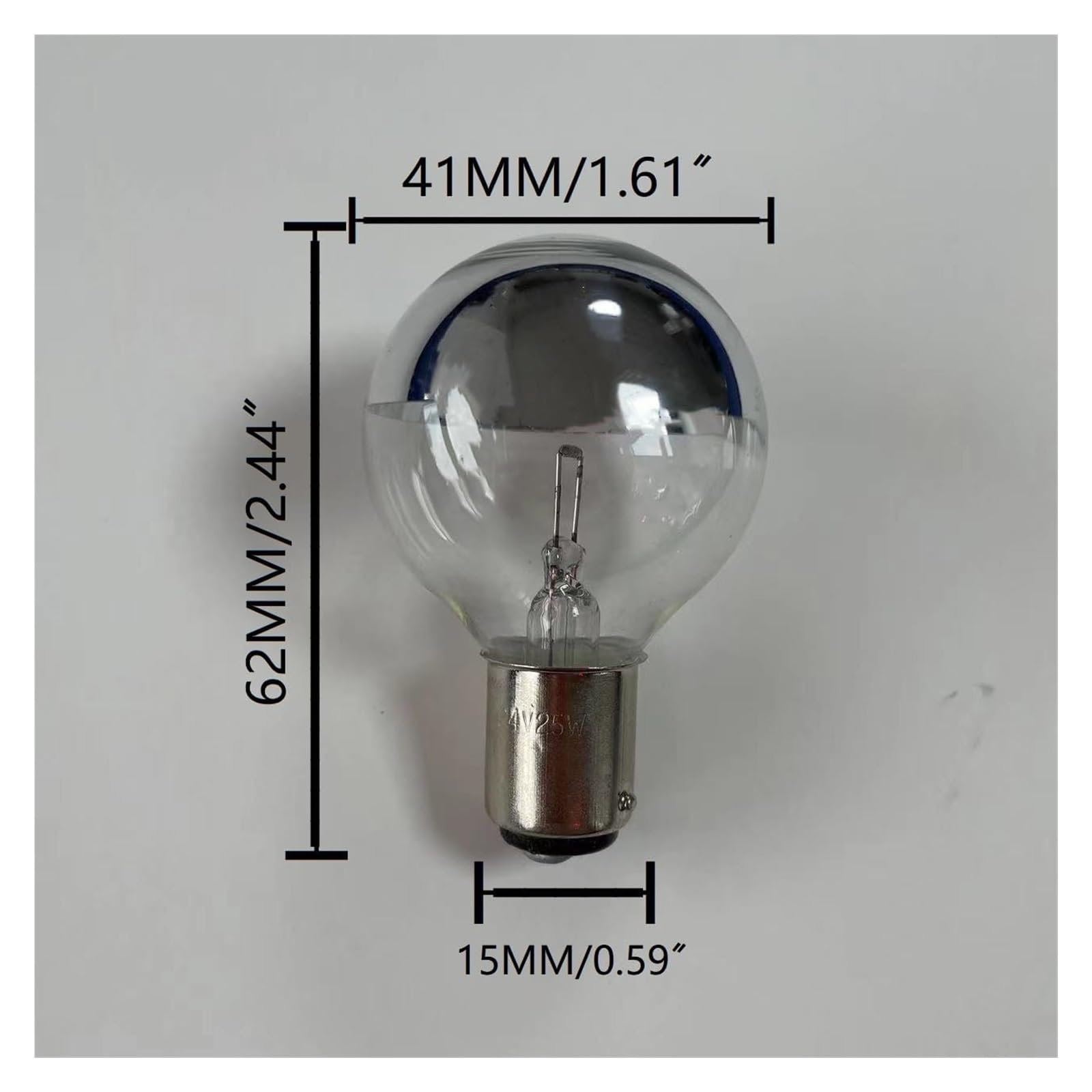 10 Pezzi 24 V 25 W 50 W Doppio Contatto BA15d Lampada Adatta for lampade chirurgiche 24 V 25 W H016164 Mezza Ciotola Argentata Lampadina Senza Ombre(24V 25W)