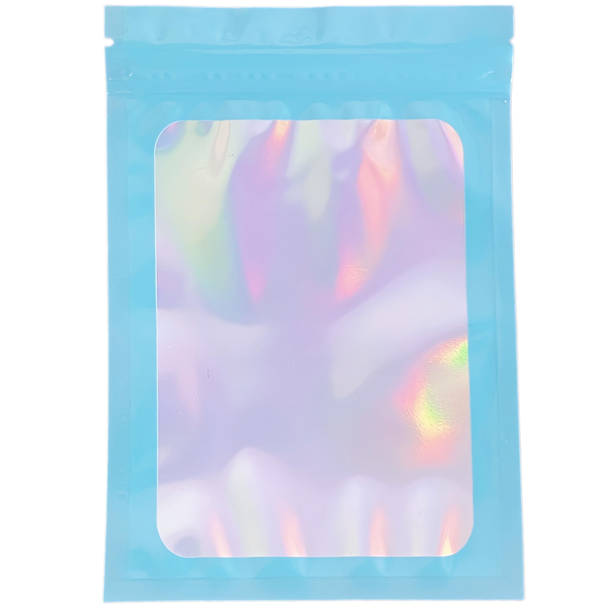 Mylar Bags,Resealable Bag Foil Ziplock Bags,Mylar Bags 3.5 Grip Seal Packaging Baggies for Food,Jewelry, Electronics (Blue, 10.5x15cm - 100pcs)