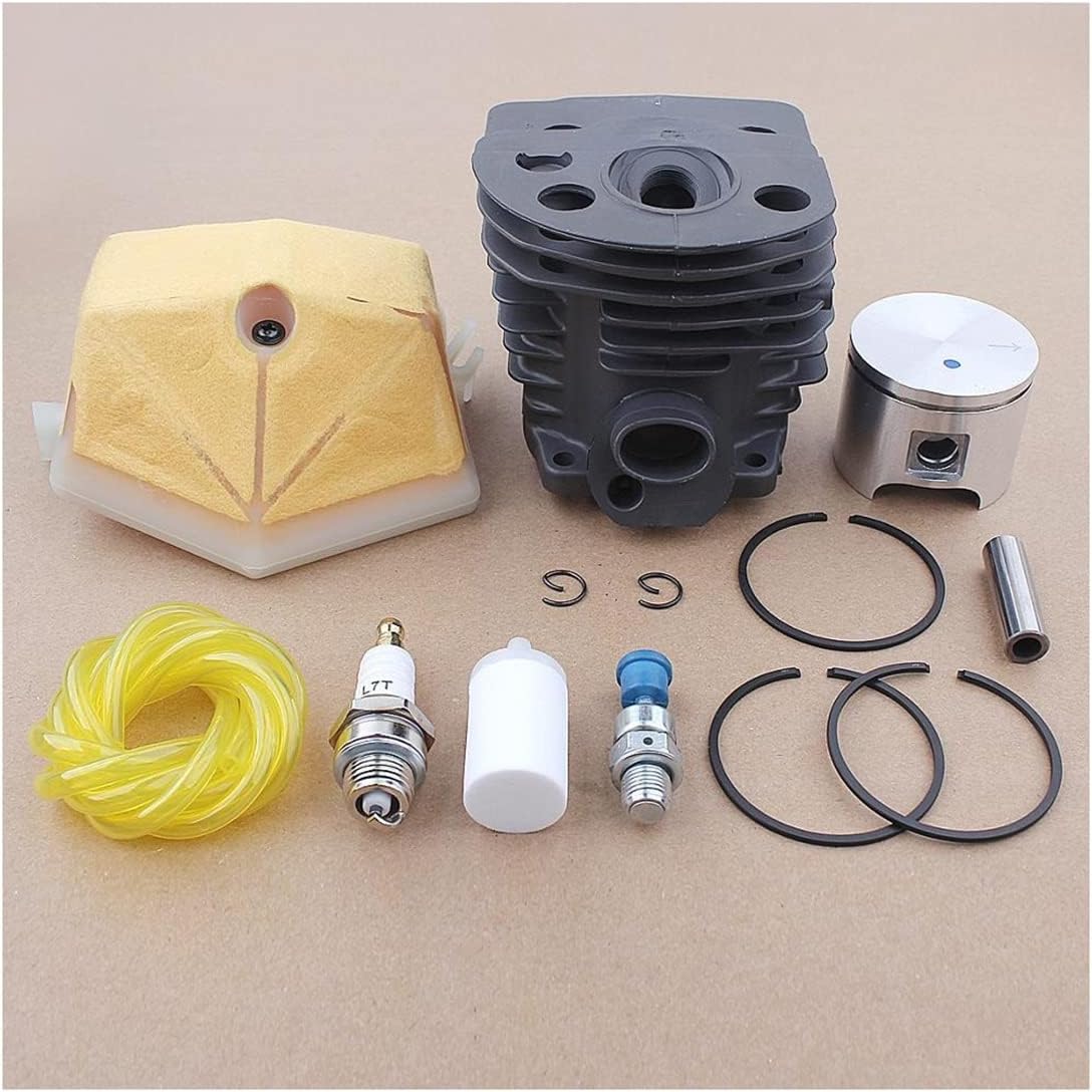 Patio, Lawn & Garden 46mm Cylinder Piston Air Filter Kit for 51 55 Chainsaw 503 60 91-71 with Fuel Hose Decompression Valve Outdoor Powertool Parts & Accessories