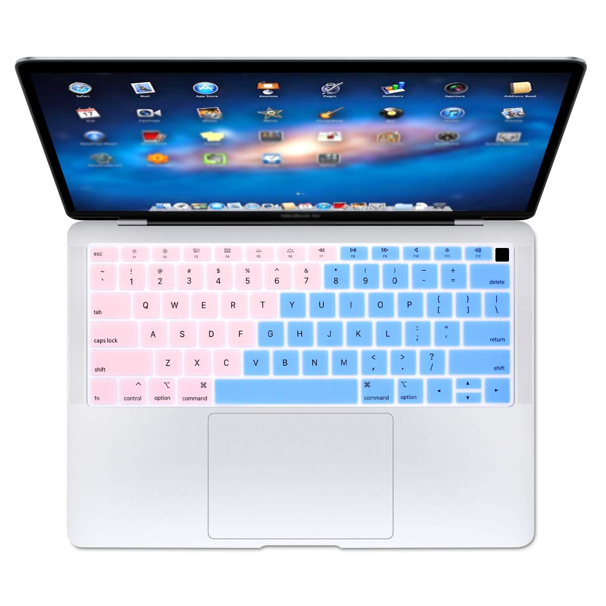 Se7enline Compatible with Macbook Keyboard Cover Skin for Mac Neo & Air 13/15 & Pro 14/16 inch (M5 M4 M3 M2 M1 A18 Pro) 2026/2025/2024/2023/2022/2021 Silicone Waterproof Dustproof EU Layout,Black — view 83