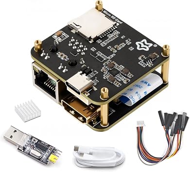 Luckfox PicoKVM IP KVM Mini Remote Control O&M Tool - 1.2G RV1106G3 Linux RISC-V CPU, 256M DDR3 RAM 8GB eMMC, HDMI Video Input HID Signals Output,100Mbps RJ45 Ethernet, I/O SD Card Port PicoKVM Lite
