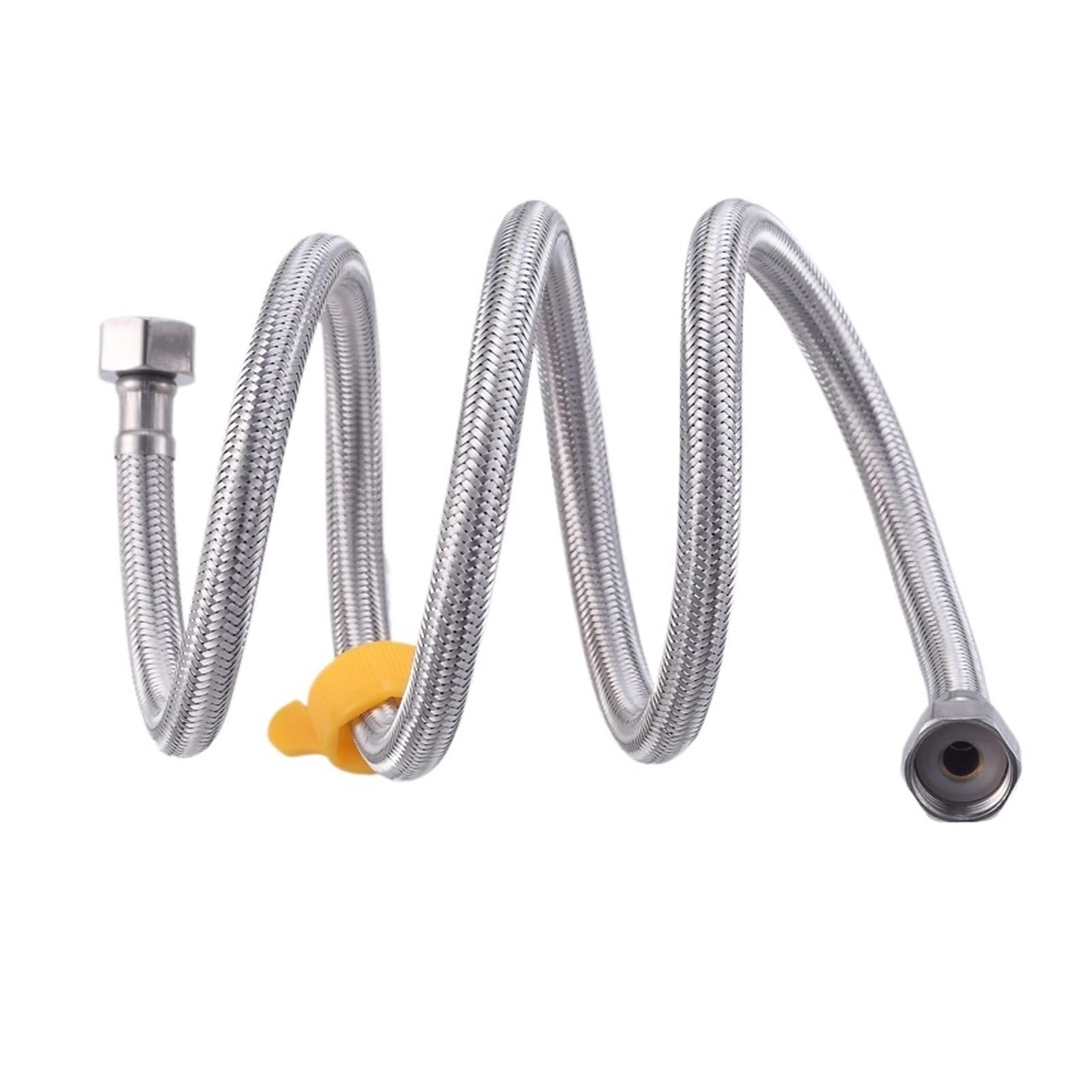 Manguera trenzada de acero inoxidable 304, calentador agua for el hogar, grifo inodoro, tubo entrada caliente y fría, Metal DN15A(200cm)
