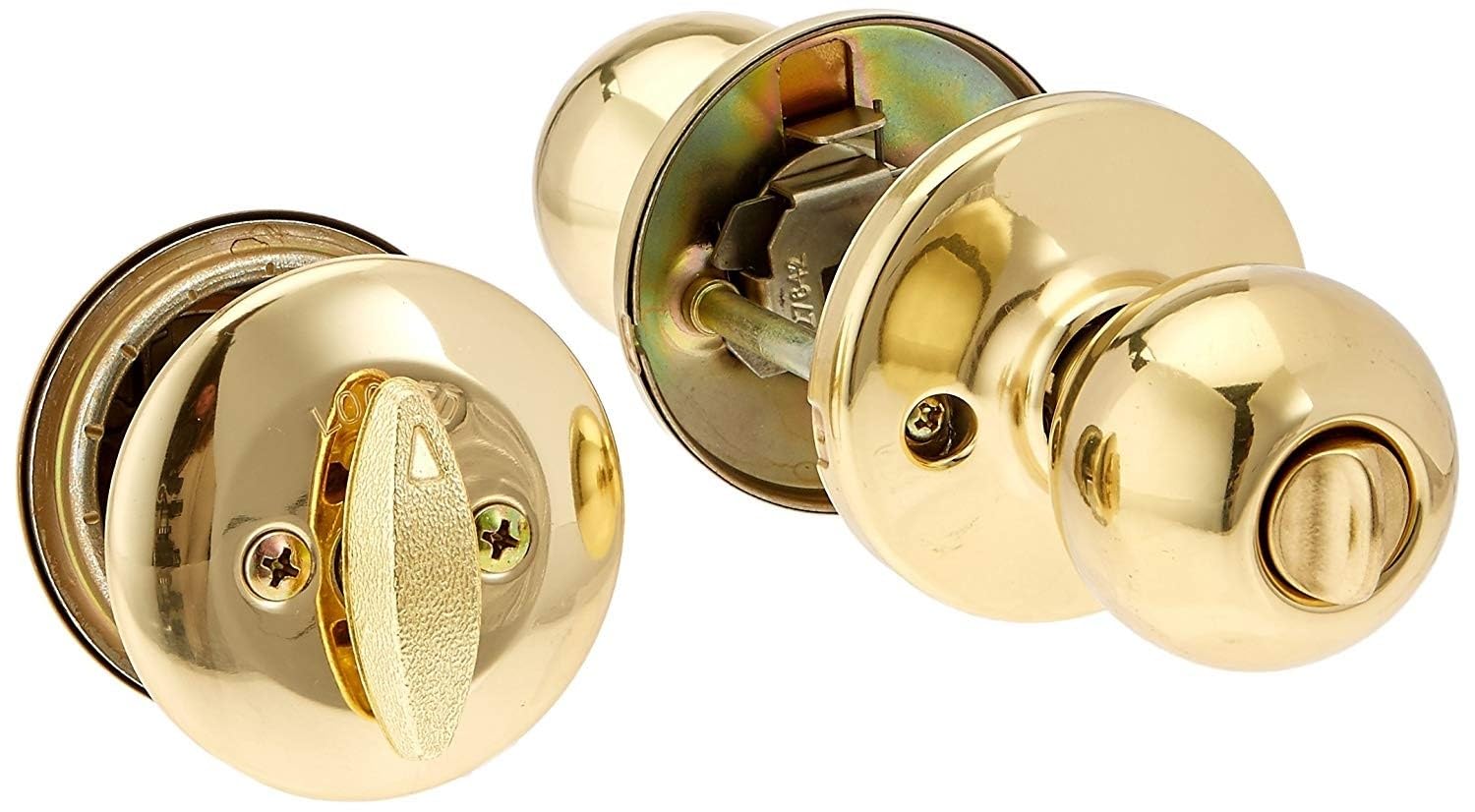 Tuff BrosBrass Single Cylinder Deadbolt Entrance Entry Door Knob Lock Combo Set, KW36881