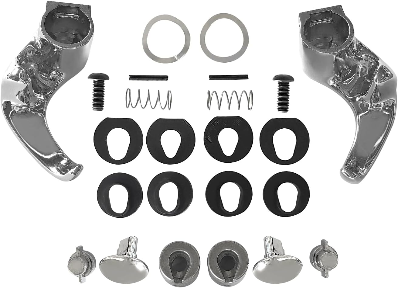 Locking Vent Window Handle, Chrome Locking Vent Window Handle Pair Set Fit for Chevy GMC Blazer, Jimmy, Suburban, Replace 76999 BHS01861 DHA35357 15617125 15617126