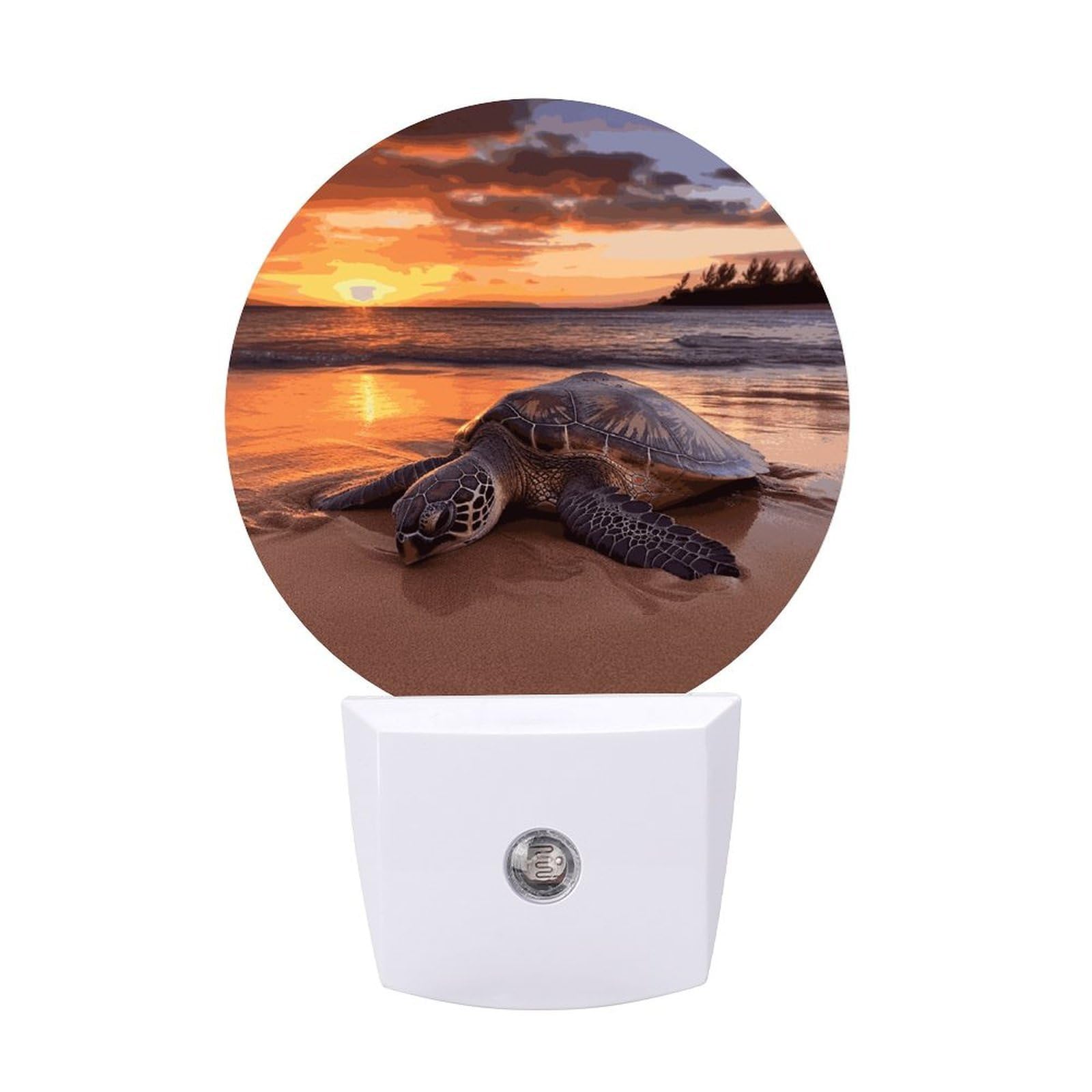 LDGSUPH - Sea turtle led night light with 0.5W smart night light sensor, plug-in night light, dusk to dawn sensor, energy saving small lights, night light