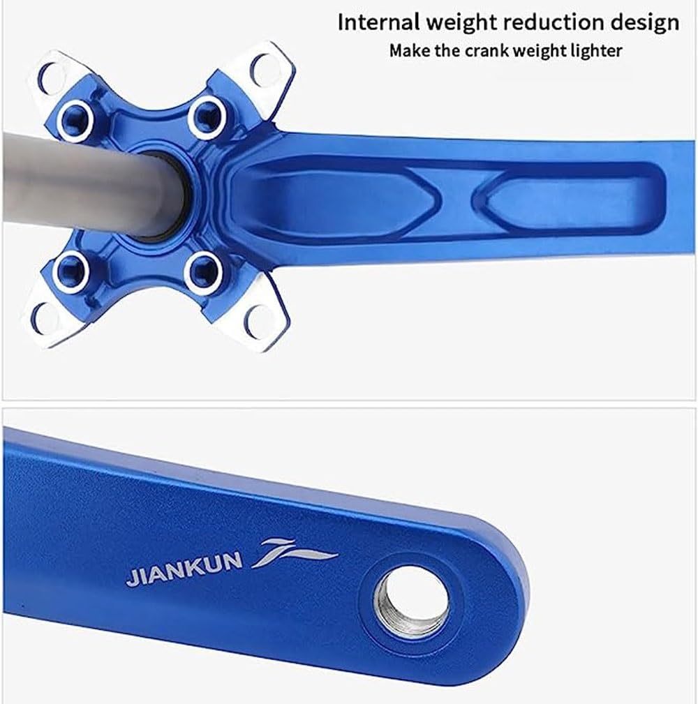 Guarnitura per Bicicletta da 170 mm con Movimento Centrale BCD104mm, guarnitura Integrata Cava Adatta per MTB e Bici da Strada.