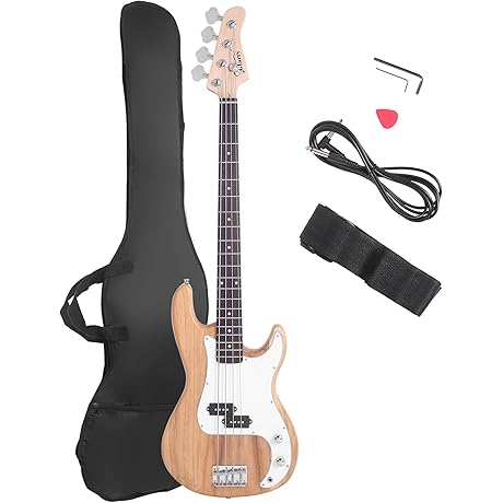 Glarry Electric Bass Guitar: 4-String Basswood Masterpiece with Fiery Style
