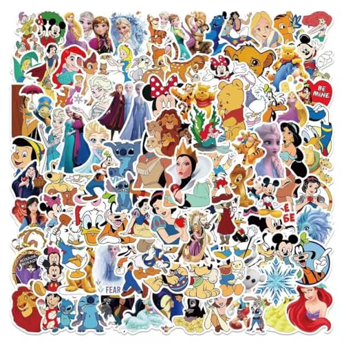 100PCS Kids Stickers Pack Princess Stickers Cute Stickers for Kids Teens Adults Waterproof Vinyl Cartoon Stickers for Water Bottles Laptop Luggage