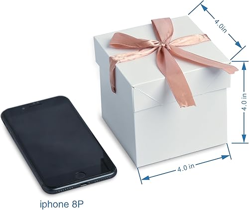 Vista 94 de Paquete de 12 cajas de regalo con tapas, cajas cuadradas anidadas con tapas para el día del padre, graduaciones, bodas, cumpleaños y Navidad, caja