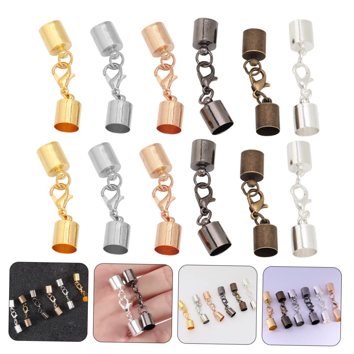 DOITOOL De Metal Cierres De Langosta Para Diy Accesorios Para Manualidades Para Y Reparar Joyas Y Llaveros 60 Piezas*4