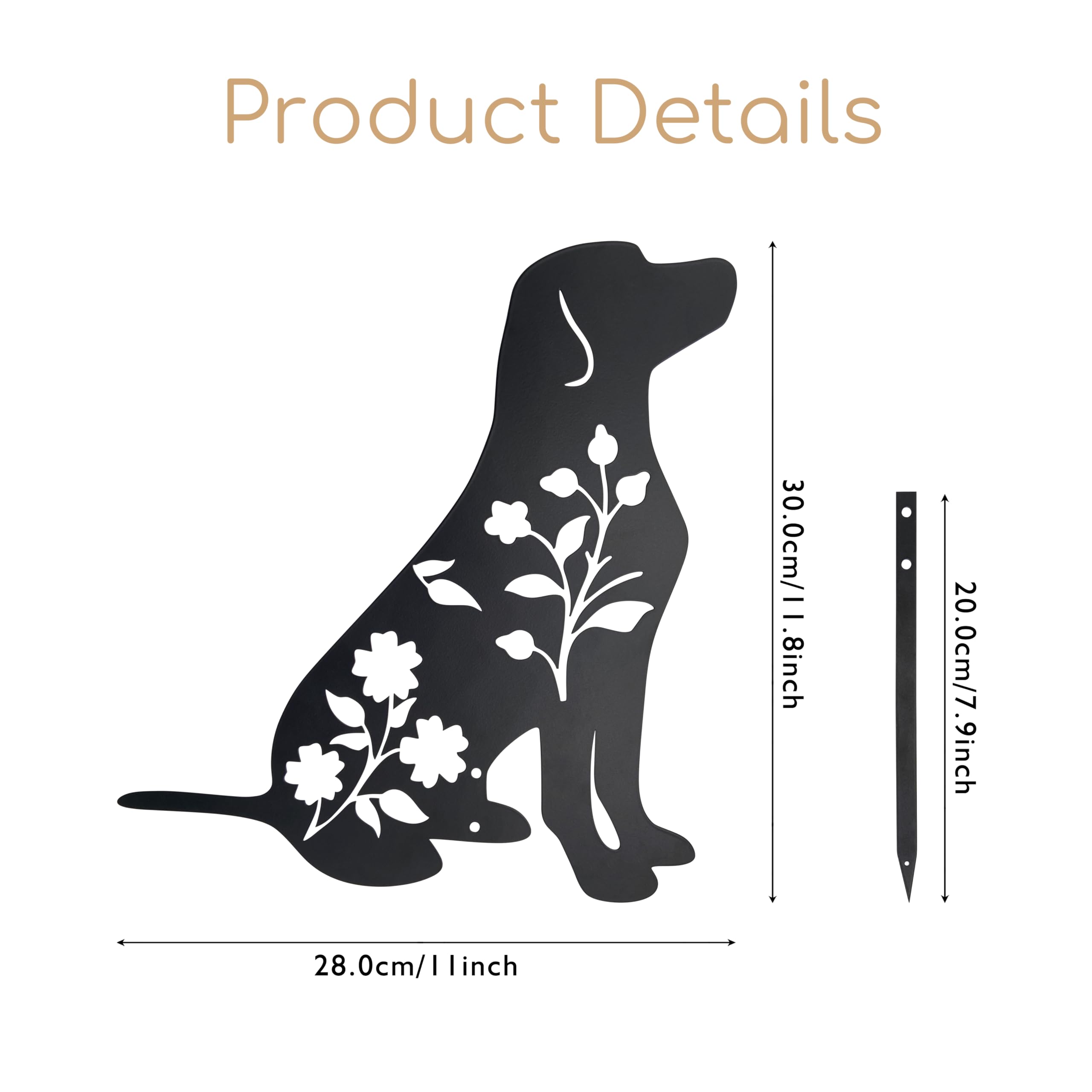 Labrador Retriever Garden Stake - Durable Outdoor Dog Statue for Lawn Décor