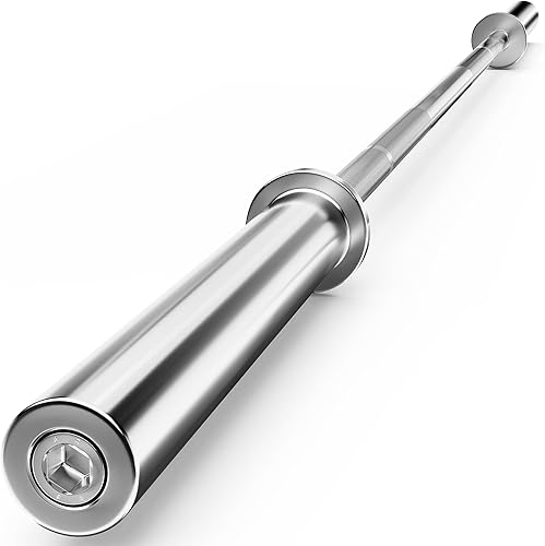 Olympic Barbell Curl Bar EZ Bar Strength Training Bar Threaded Chrome Barbell Bar for Weightlifting, Hip Thrusts, Squats and Lunges