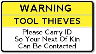 Tool Thieves Sticker Decal Tradies Hard Hat Funny Carpenter Toolbox