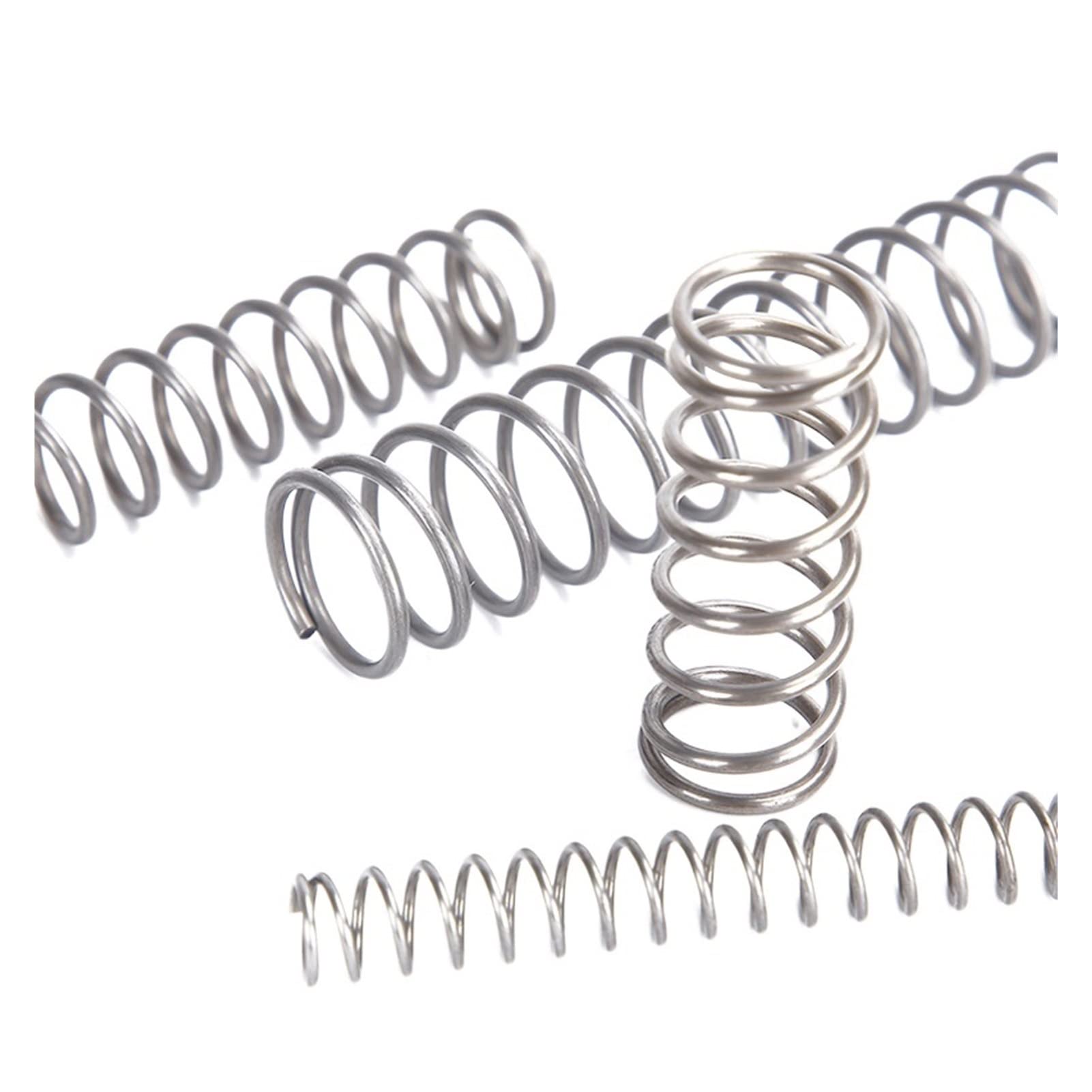 2 PZ 304 Molla di Compressione In Acciaio Inox Molla di Pressione Diametro del Filo 1.5mm Diametro Esterno 15/16/18/19/20/25mm Lunghezza 60-200mm(30mm, 15mm