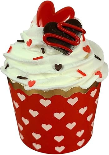Valentines Day Cupcake Red and White Hearts and Chocolate Heart for Your Tiered Tray, Heart Cupcakes, Hot Cocoa Bar, Coffee Bar Valentines Day